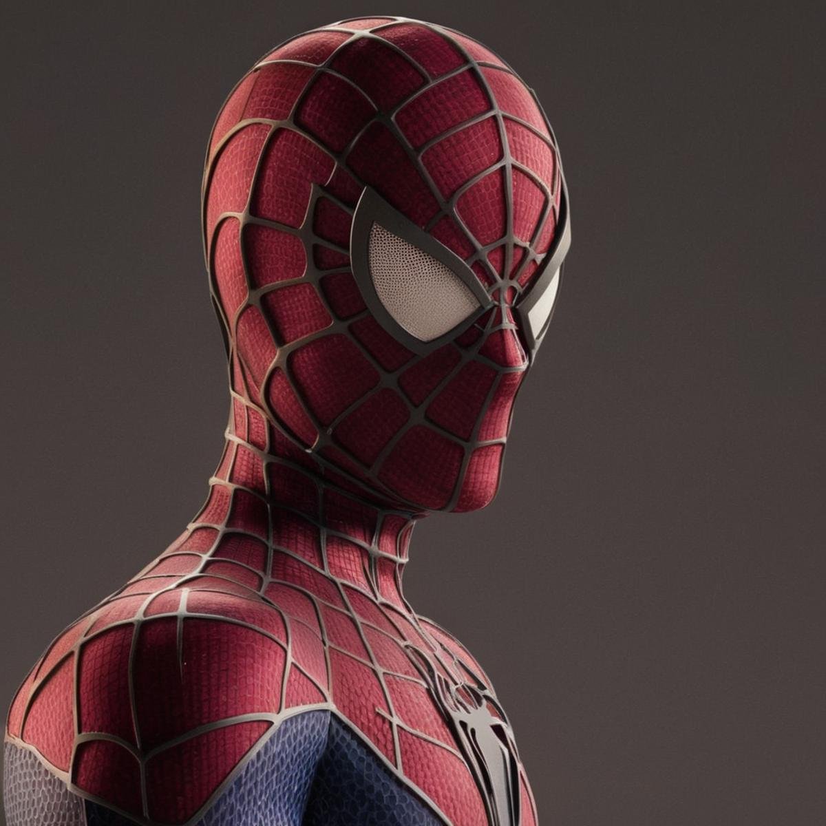 professional 3d model of  <lora:Spider-Man:1.2>Spider-Man a close up of a person wearing a spider - man costume, octane render, highly detailed, volumetric, dramatic lighting