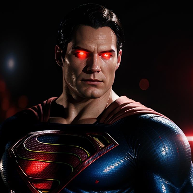 Hyperrealistic art of  <lora:Superman SD1.5:1.2>Superman a man in a superman suit with glowing red eyes and glowing superman sign, Extremely high-resolution details, photographic, realism pushed to extreme, fine texture, incredibly lifelike