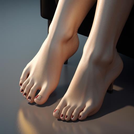 professional 3d model of  <lora:sd1.5_perfect feet:1>perfect feet, octane render, highly detailed, volumetric, dramatic lighting