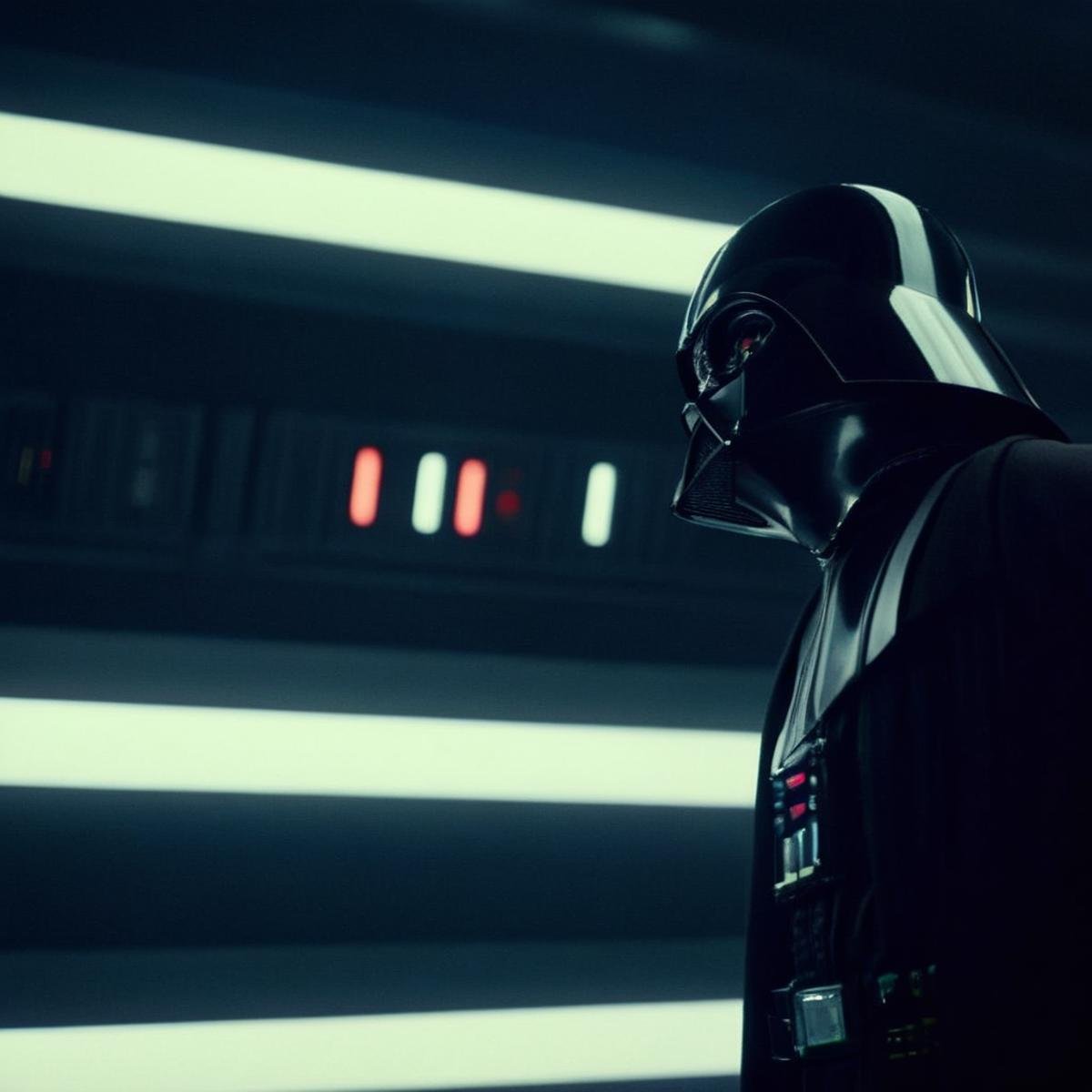 cinematic film still of  <lora:Darth Vader:1.5>Darth Vader a star wars scene with a man on a spaceship in star wars universe, shallow depth of field, vignette, highly detailed, high budget, bokeh, cinemascope, moody, epic, gorgeous, film grain, grainy