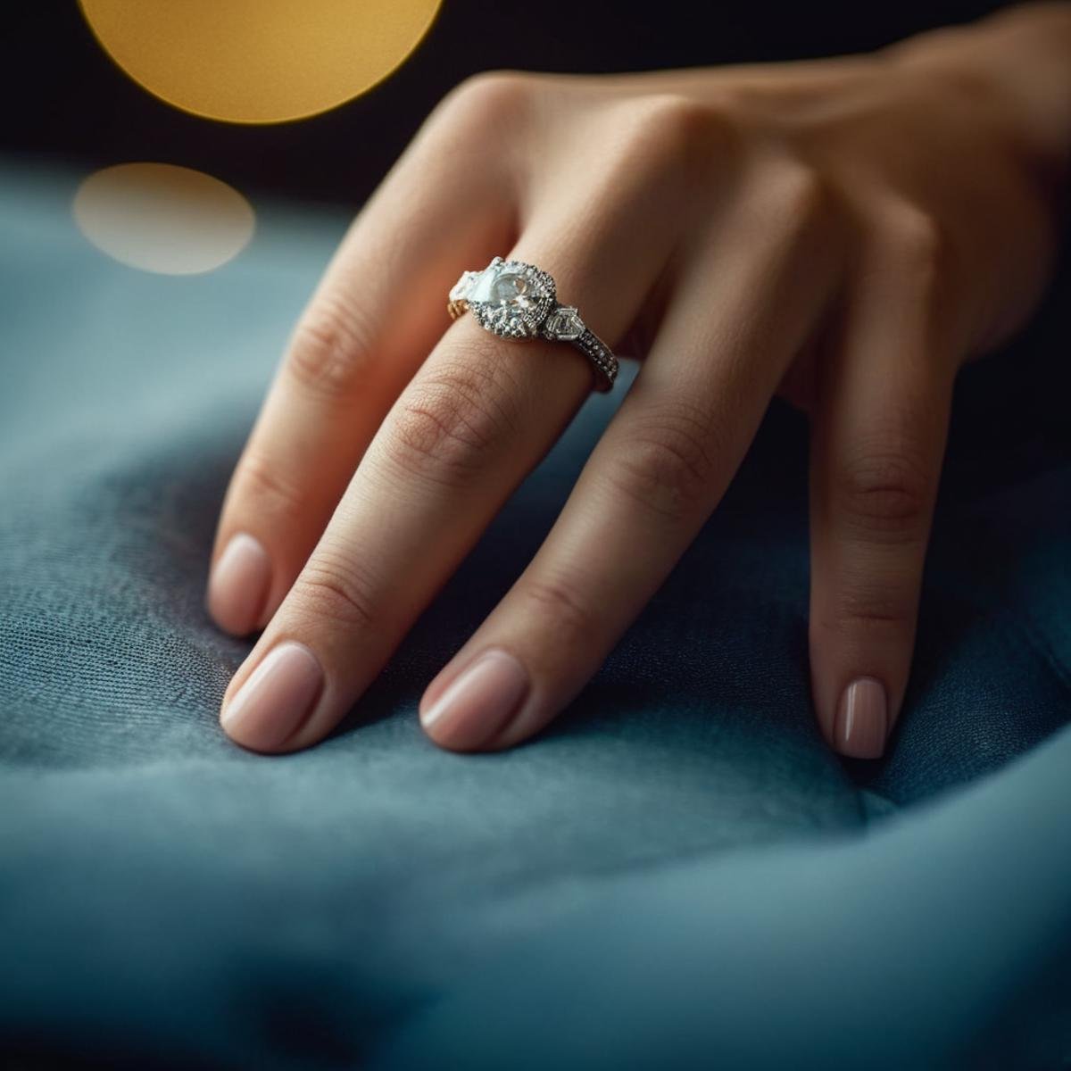 cinematic film still of  <lora:Perfect Hand:1.2>perfection a woman's hand with a ring on it perfect hand style, shallow depth of field, vignette, highly detailed, high budget, bokeh, cinemascope, moody, epic, gorgeous, film grain, grainy