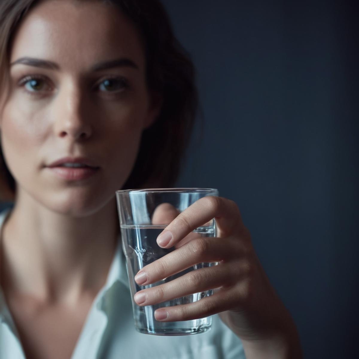 cinematic film still of  <lora:perfection style:0.1> <lora:detailed:0.3> <lora:Chiaroscuro Lighting Style:0.3> <lora:hand 4:0.3>A perfect detailed photo of a woman holding a glass of water in her hand, shallow depth of field, vignette, highly detailed, high budget, bokeh, cinemascope, moody, epic, gorgeous, film grain, grainy