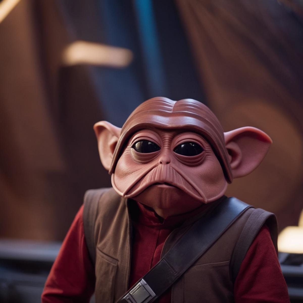 cinematic film still of  <lora:Nien Nunb:1.2>Nien Nunb a person in star wars universe, shallow depth of field, vignette, highly detailed, high budget, bokeh, cinemascope, moody, epic, gorgeous, film grain, grainy