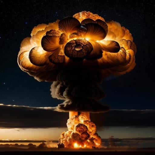 UHD, 4k, ultra detailed, cinematic, a photograph of  <lora:cinematic explosion style 1.5:1.2>a large mushroom cloud is in the sky cinematic explosion style, epic, beautiful lighting, inpsiring