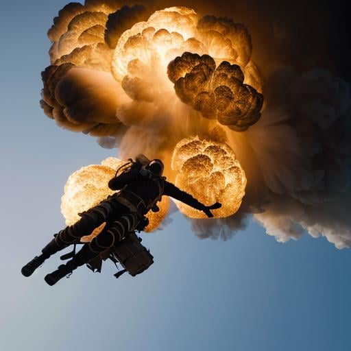 UHD, 4k, ultra detailed, cinematic, a photograph of  <lora:cinematic explosion style 1.5:1.2>a person is falling from a tall bulding in the air cinematic explosion style, epic, beautiful lighting, inpsiring