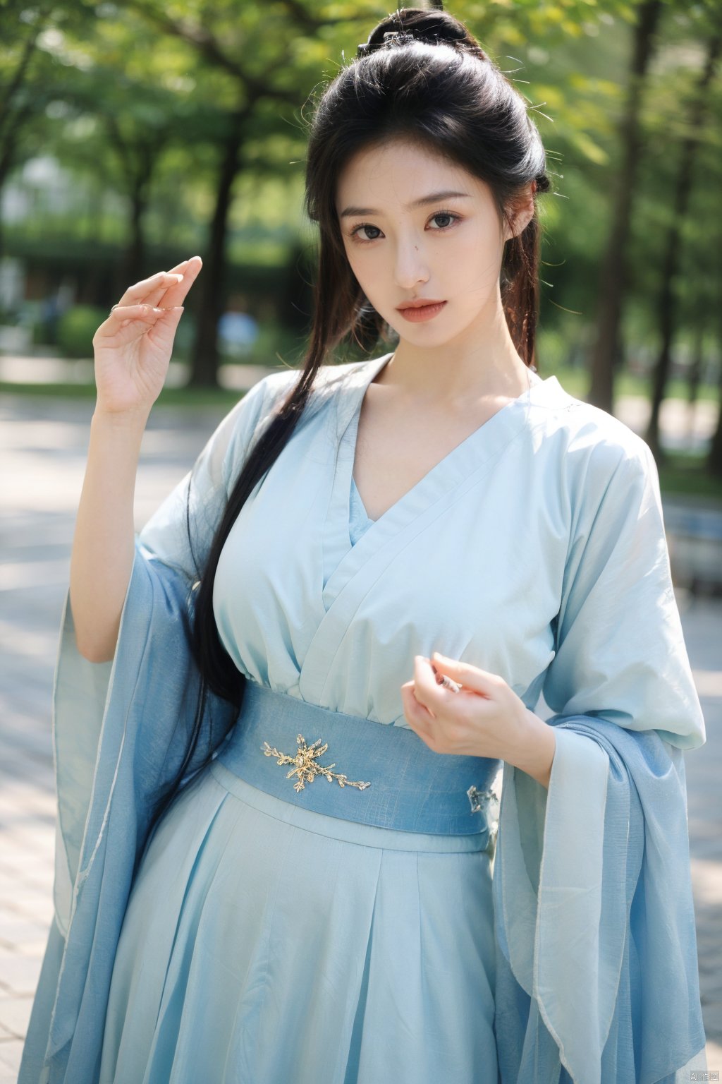 Best quality,masterpiece,Surrealist beauty photo, hanfu,Xtianxiwei,(big breasts:1.29), Yunxiao_Fairy,1girl,Xhulianxin