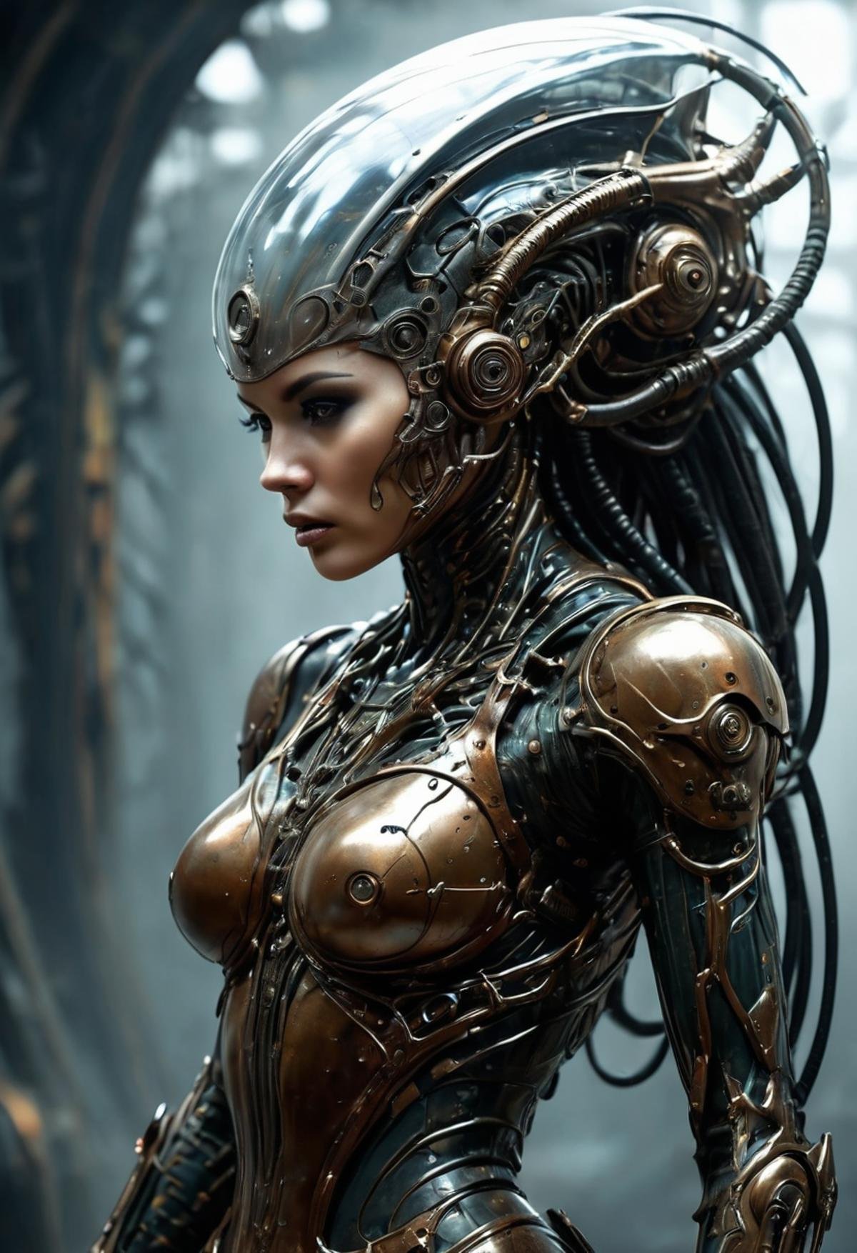 ethereal fantasy concept art of  biomechanical woman with Rusty’s skin, post-apocalyptic art, horror art, fantasy, realístic, 4k, backlight, h.R.Giger style, alien, soldier, futureal, dark art . magnificent, celestial, ethereal, painterly, epic, majestic, magical, fantasy art, cover art, dreamy, concept art biomechanical woman with Rusty’s skin, post-apocalyptic art, horror art, fantasy, realístic, 4k, backlight, h.R.Giger style, alien, soldier, futureal, dark art . digital artwork, illustrative, painterly, matte painting, highly detailed