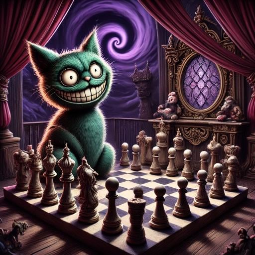 donm7w1573dw0nd3rl4ndfx cat on a chessboard