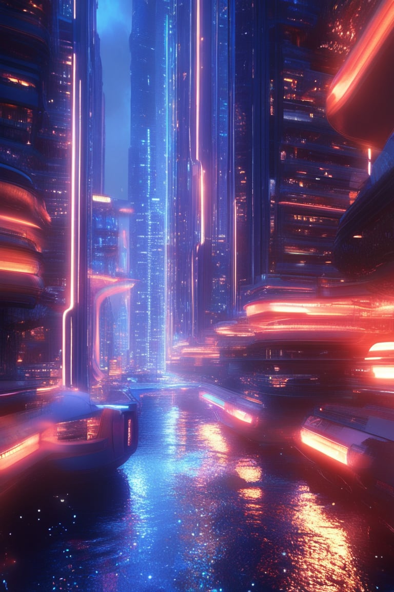 masterpiece, best quality,intricate details,official art, absurdres, 8k, ultra-detailed,  concept art, depth_of_field,structure,futuristic,architecture, glowing, cityscape, 