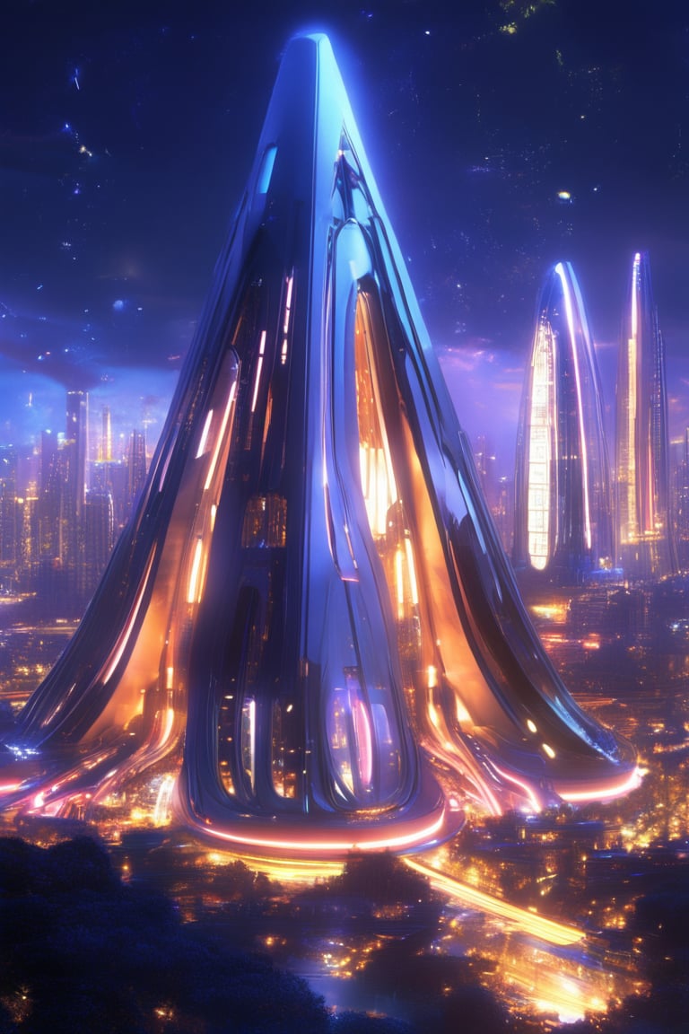 masterpiece, best quality,intricate details,official art, absurdres, 8k, ultra-detailed,  concept art, depth_of_field,structure,futuristic,architecture, glowing, cityscape, 