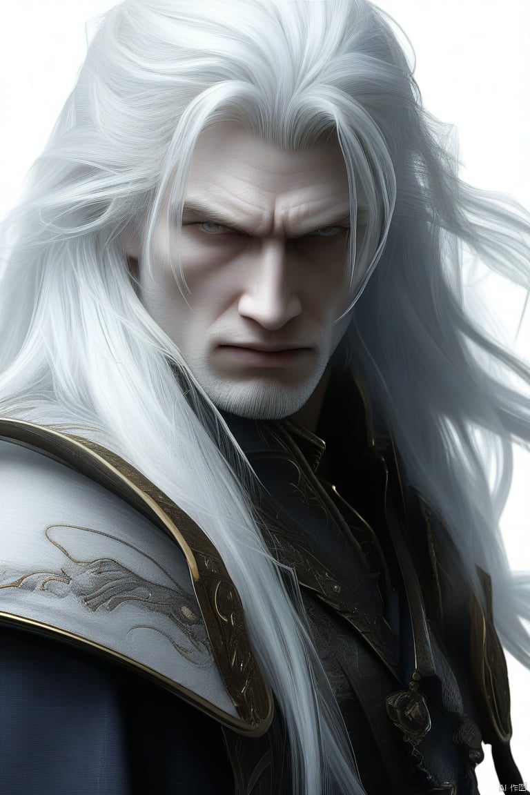 White-haired witcher, man,