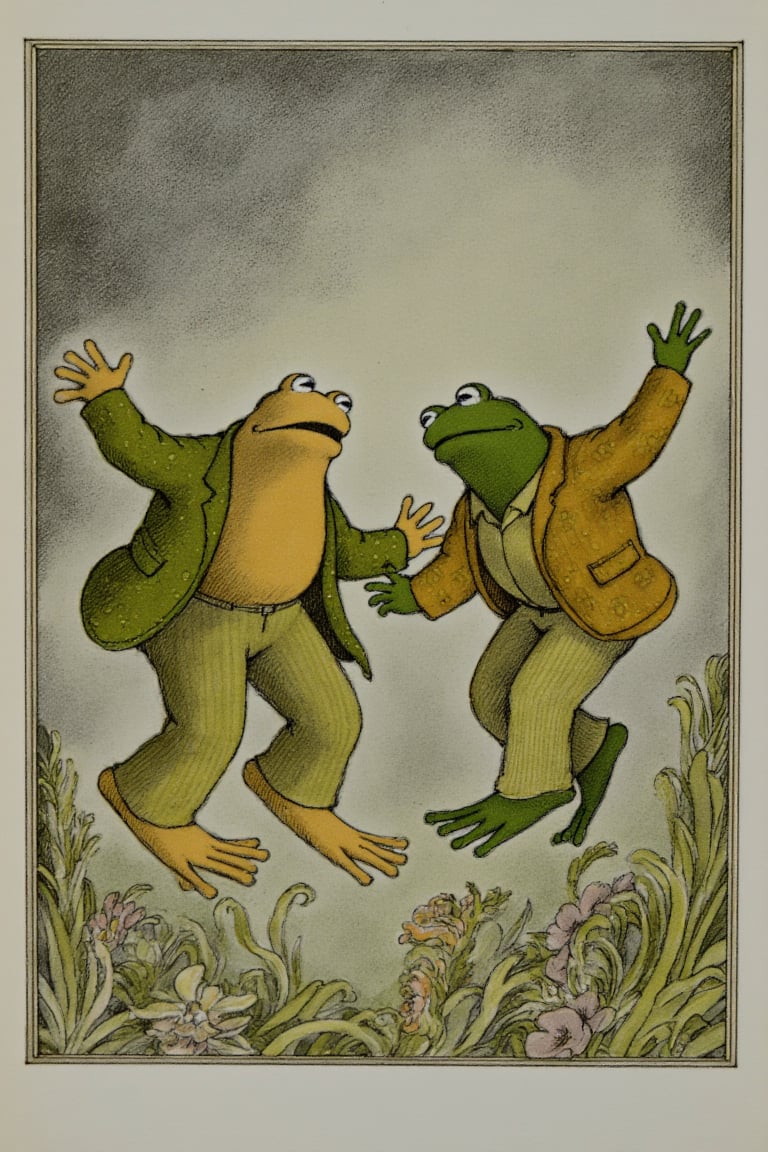 Frog and Toad dancing in a disco