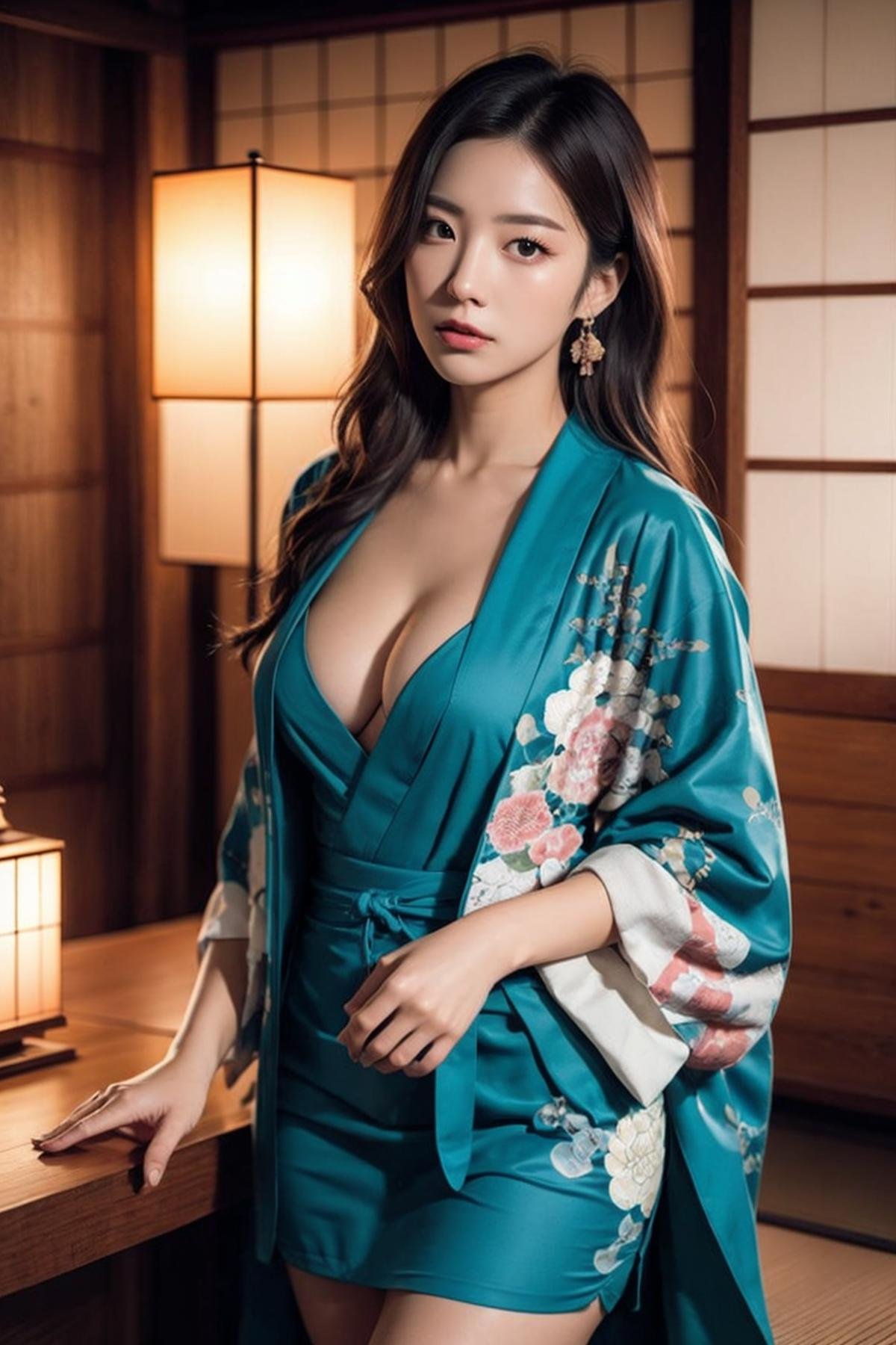 [24][42_118]<(photorealistic:1.4), (extremely intricate:1.2)>, <(exquisitely detailed skin), cinematic light, ultra high res, 8k uhd, intricate details, Movie Light, film grain, dreamlike, perfect anatomy, best shadow, delicate, RAW>, ((kimono, Japanese traditional clothing, Japanese traditional women, Japanese architecture, Japanese interior)), ((1girl, solo)), Japanese girl, ((medium breasts:1.0)), ((office lady)), black dress, jewelry, earrings, dress, outdoors, cleavage, white jacket, blurry background, brown eyes, blurry, looking at viewer, jacket, open clothes, tree, day, lips, standing, motor vehicle, cowboy shot, long sleeves, bangs, collarbone, dappled sunlight, short dress, realistic, closed mouth