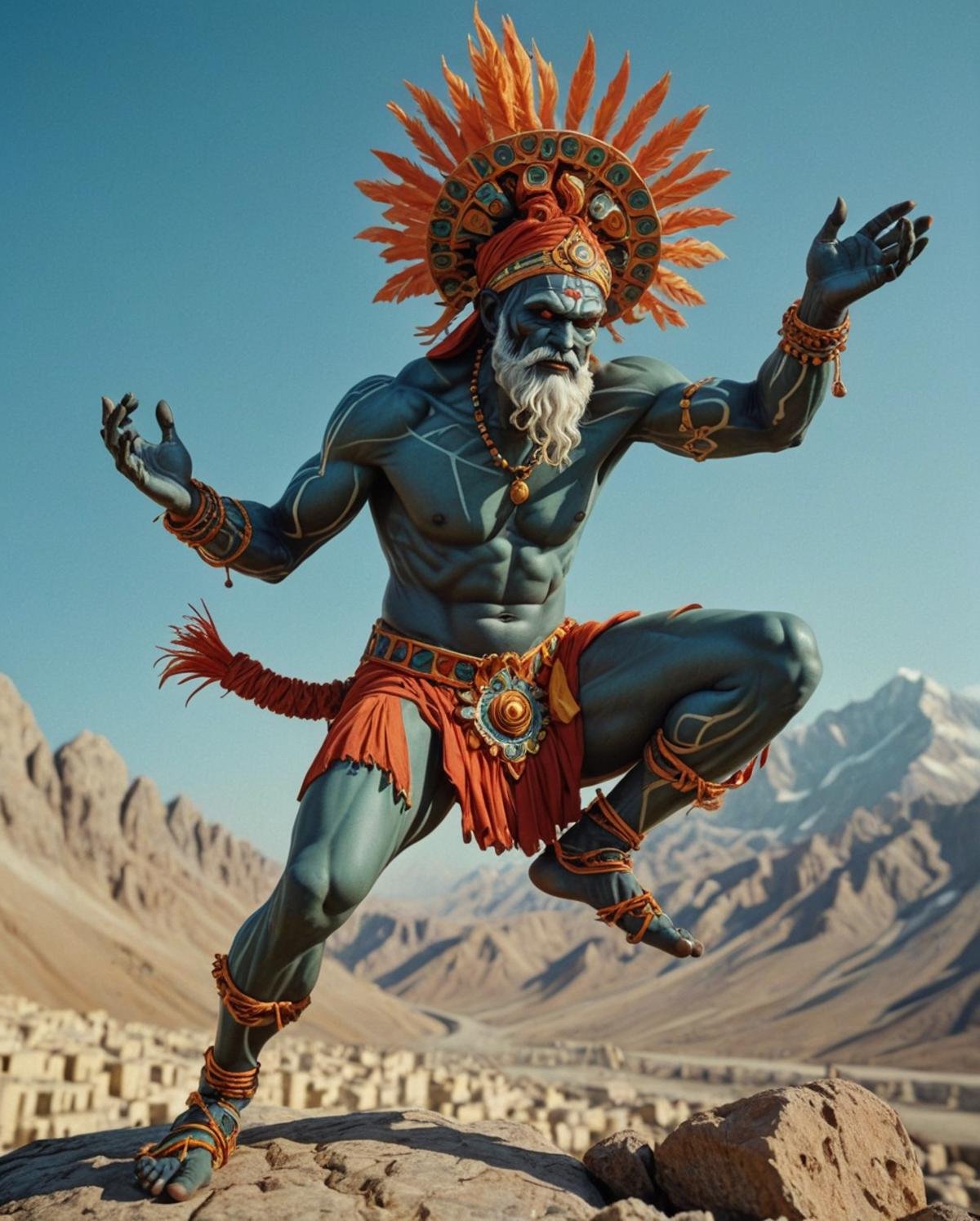 Jinn , Kodak portra, in the style of Laocoön<lora:Shaman.safetensors:1> adrr shamanfine detail, very coherent, rich vivid colors, colorful, sunny, cool colors, exquisite color, highly decorated, fertile, very inspirational, warm light