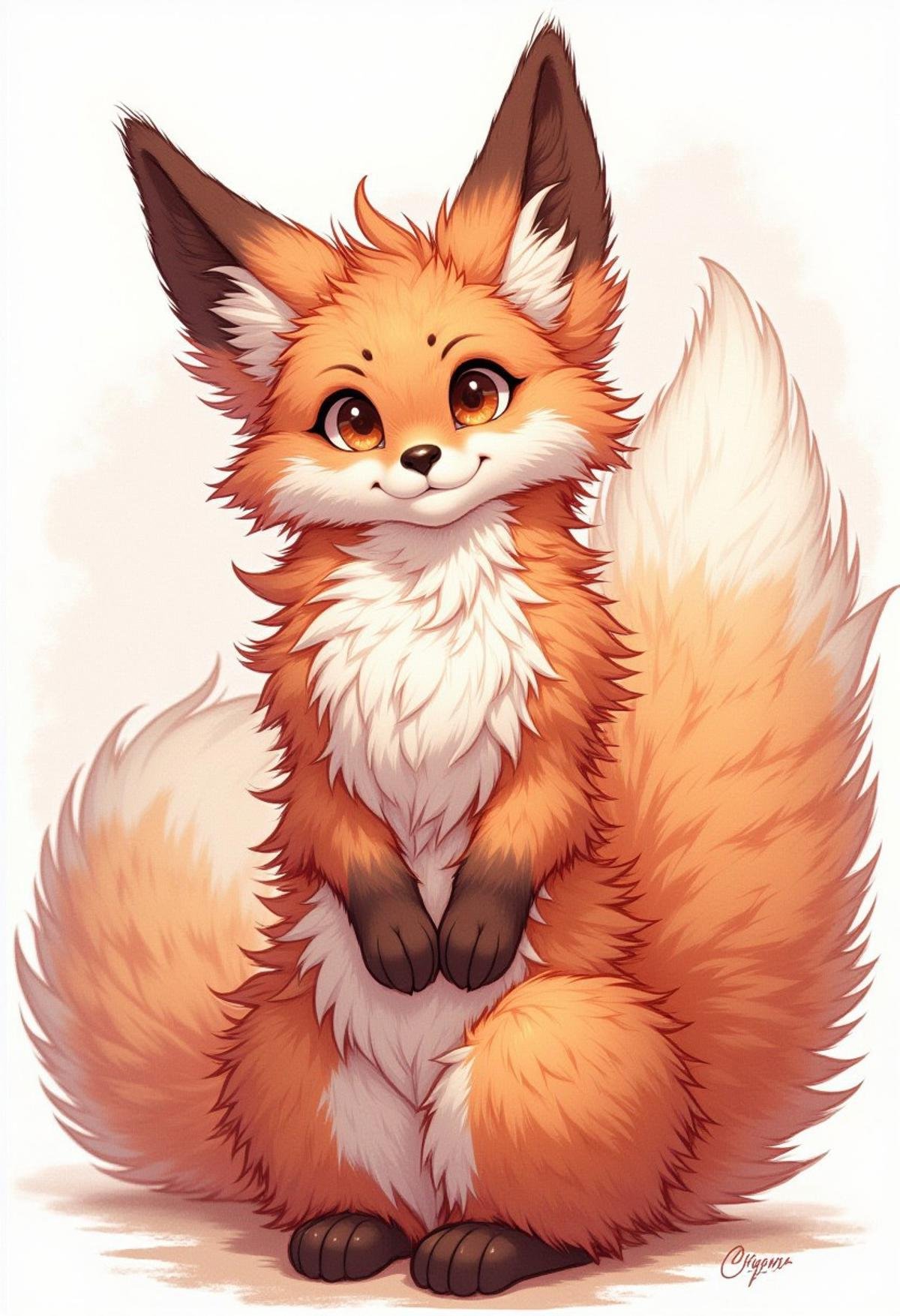 award winning beautiful portrait commission of a female furry anthro red fox fursona with a fluffy tail and a cute beautiful attractive detailed furry face. Character design by charlie bowater, ross tran, artgerm, and makoto shinkai, detailed, inked, western comic book art, Fluxxy, Fluffy, Furry