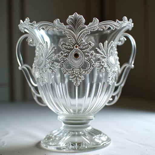 style of patten of Rococo ,glass pot