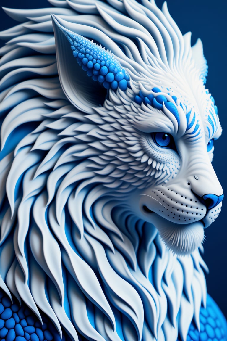 ,xrottx-intrincate-style, fantasy lion animals detail,color white and blue,award winnig photography,intricate details,8k,xrottx-intrincate-style,xrottx-intrincate-style,