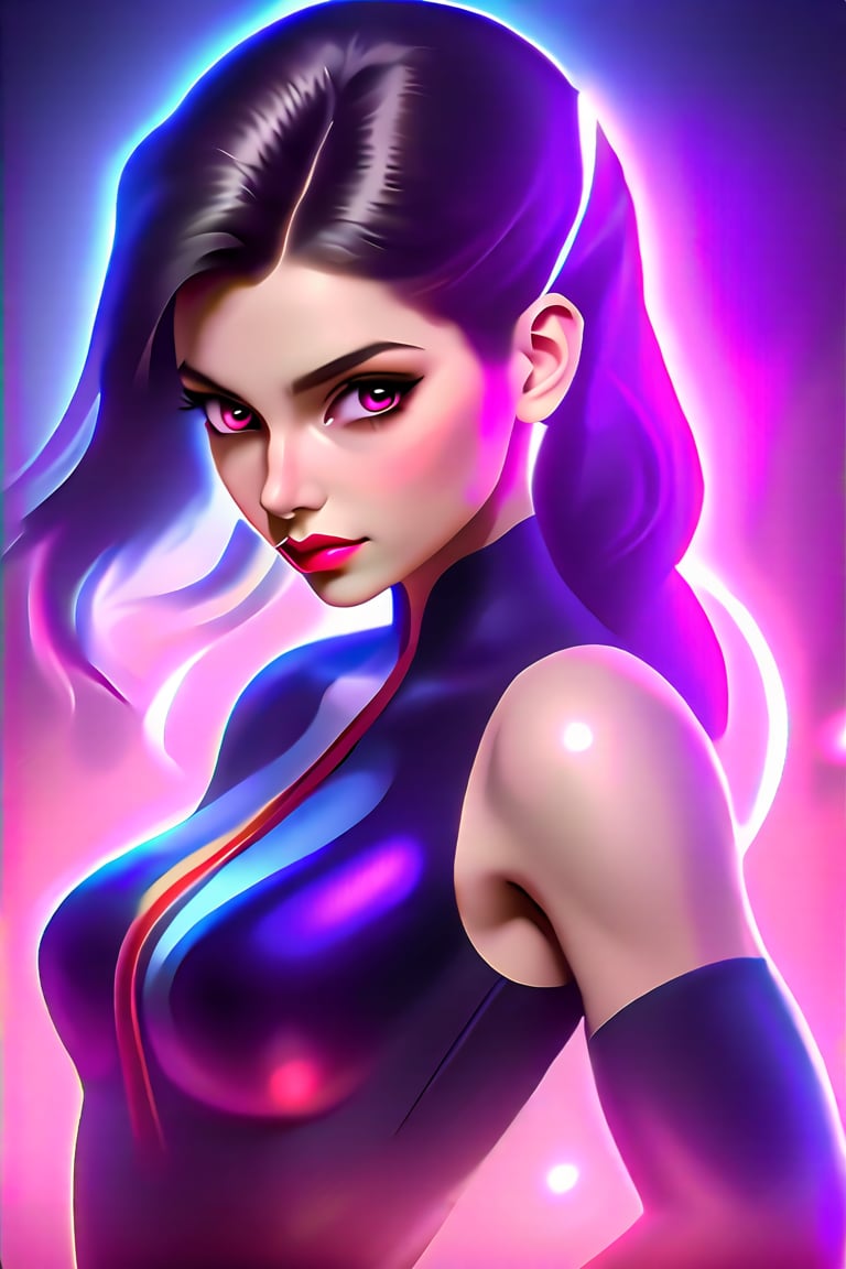 1girl, portrait, seducing, glowing eyes, glowing aura, aura,