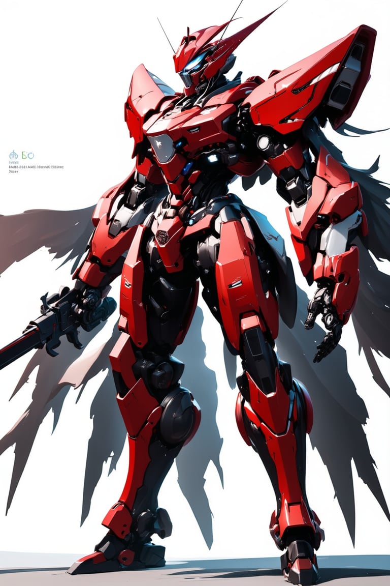 1boy, mecha, mecha armor, helmet, realistic, epic textures, realistic textures, ((full body)), sword in back, cape, white background, stunning image, badass, pretty detailed image, masterpiece, looking at viewer, epic character, professional style.,epic mecha