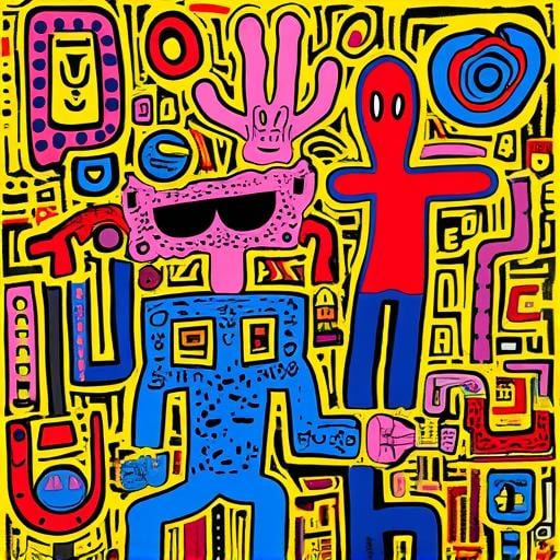 style of Keith Haring