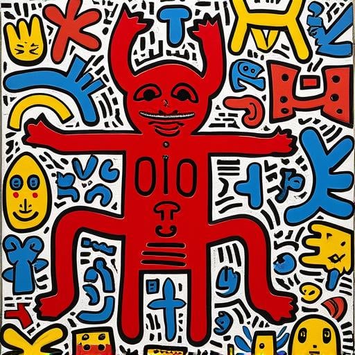 style of Keith Haring