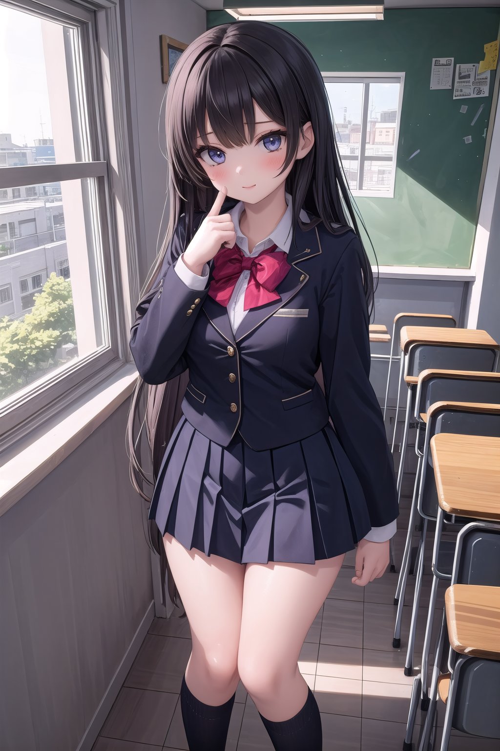 (masterpiece), 1girl, school uniform