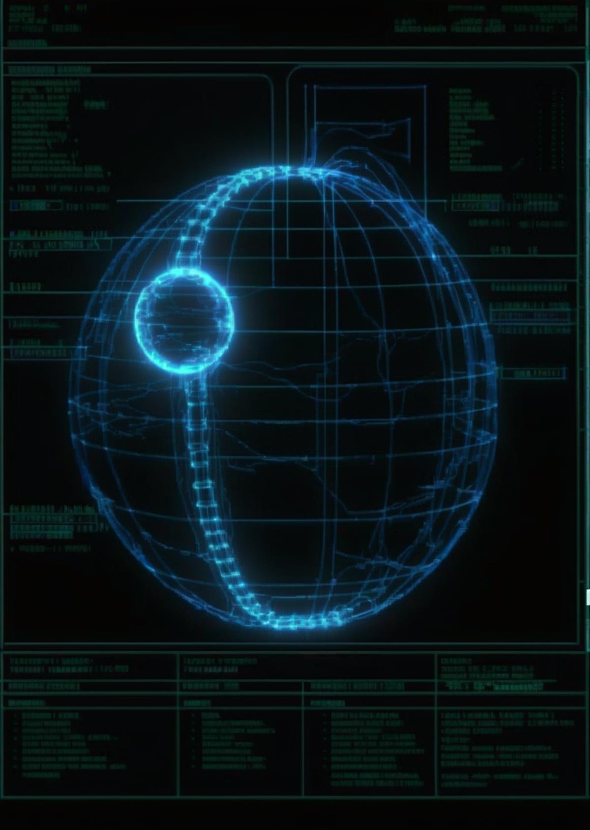 a screenshot , PlasmaOrb Terminal: Floating orb emitting plasma streams for interaction. , Epsylon Point, vfx, computer graphics,  (cgi, a wireframe) diagram, net art<lora:cyberui_sdxl:1.0>