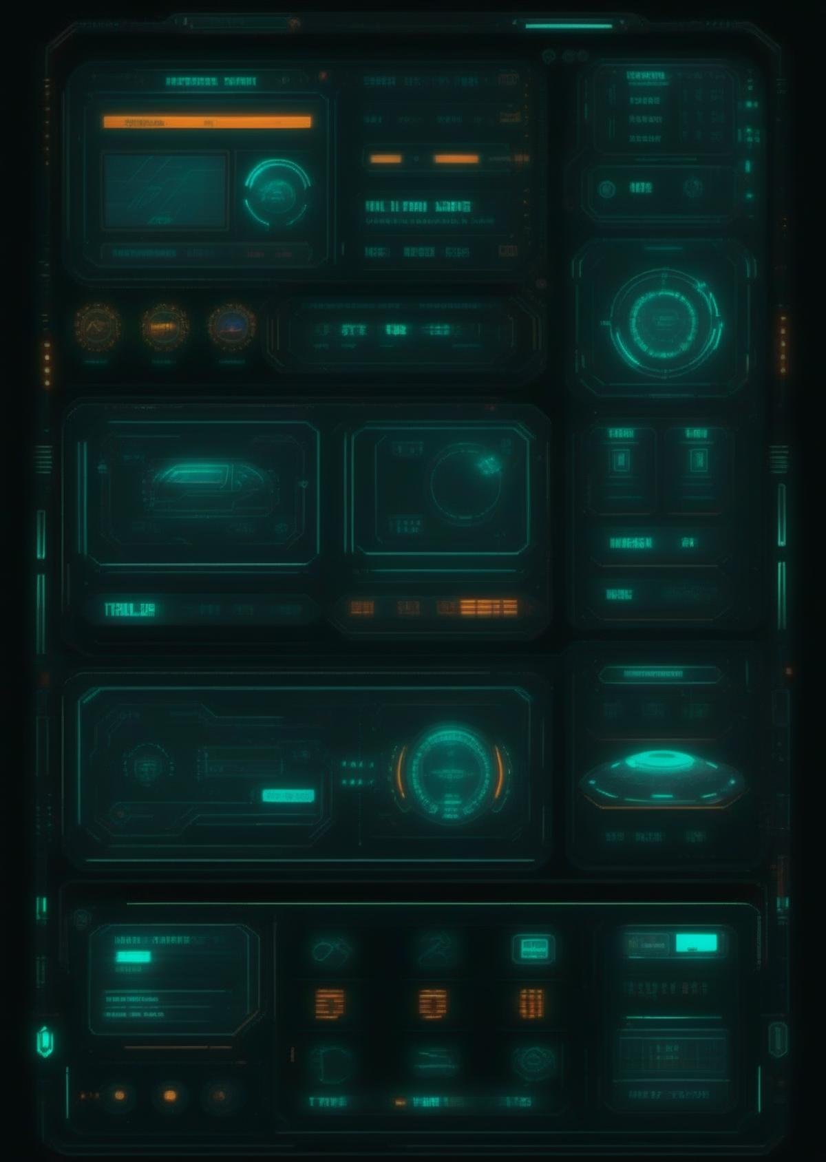 user interface of a futuristic vehicle cyberpunk style, 90's sci-fi style<lora:cyberui_sdxl:1.0>