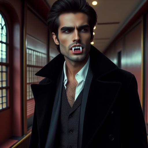 vampyfangs1 vampire man Strigoi nosferatu fangs guy bro dude male