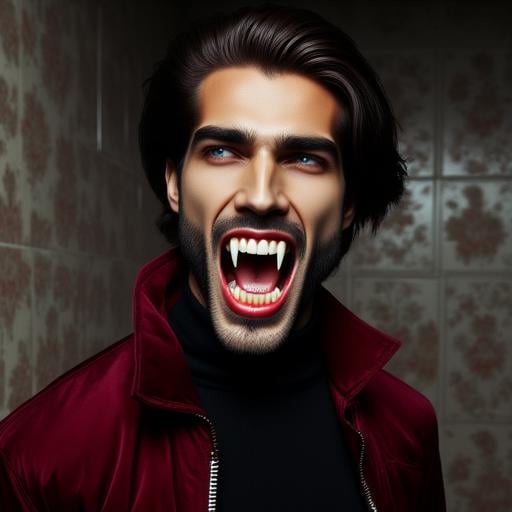 vampyfangs1 vampire man Strigoi nosferatu fangs guy bro dude male