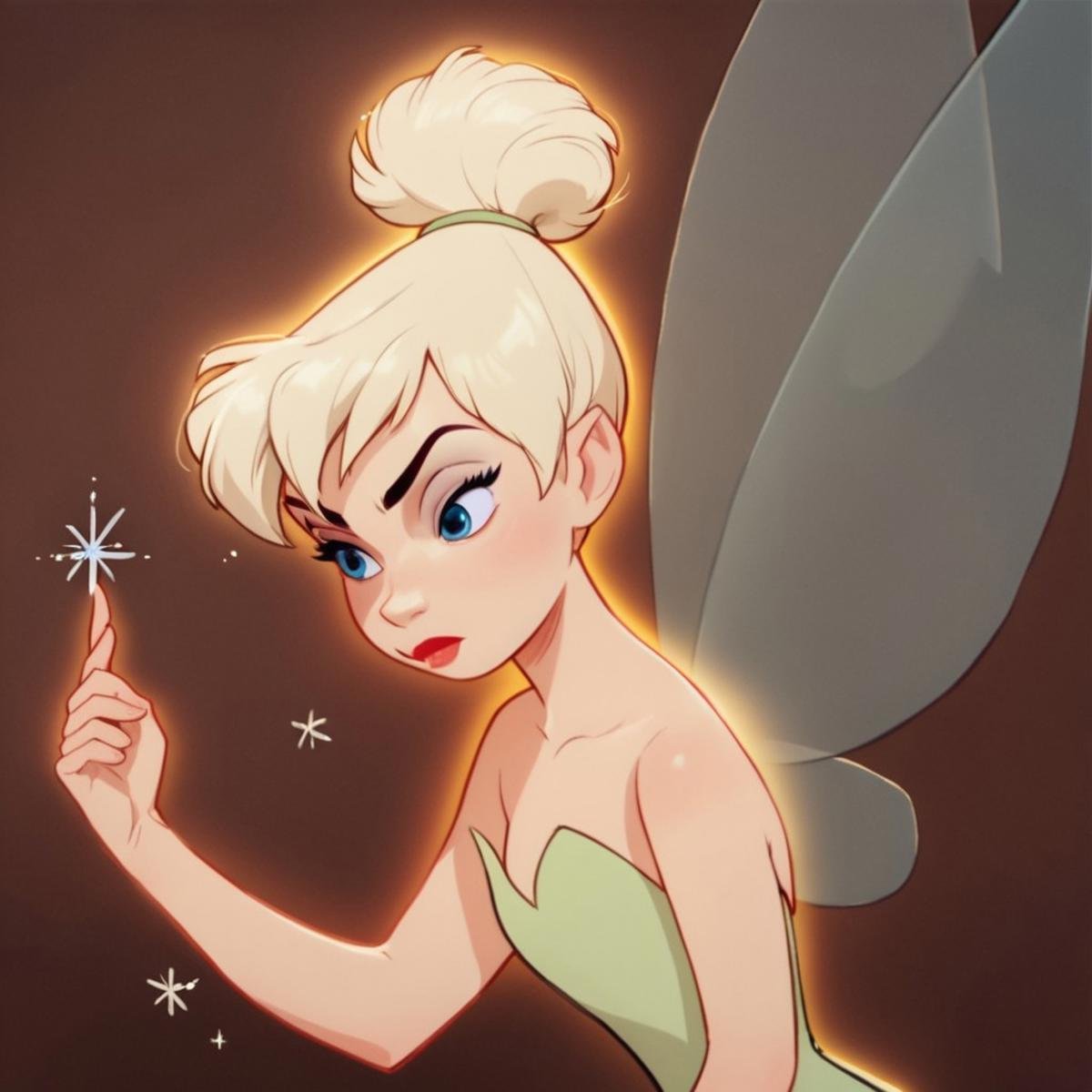 score_9, score_8_up, score_7_up, score_6_up, score_5_up, score_4_up, 1girl, Tinkerbell, fairy, Fairy wings, portrait