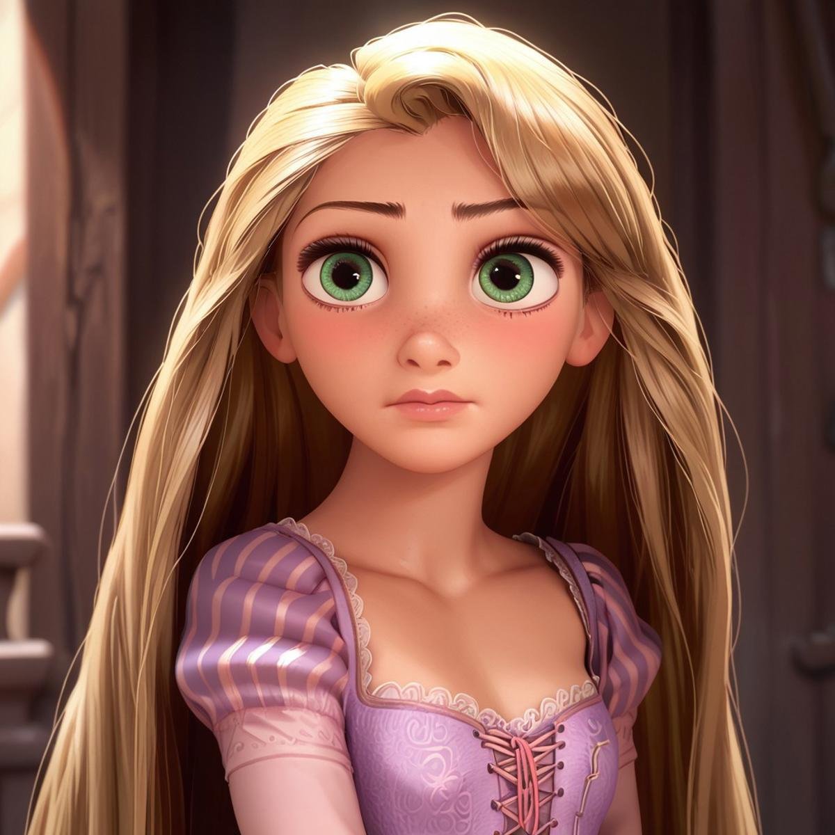 score_9, score_8, score_7, score_6, Rapunzel, 1girl, R_punzel, very long hair, portrait