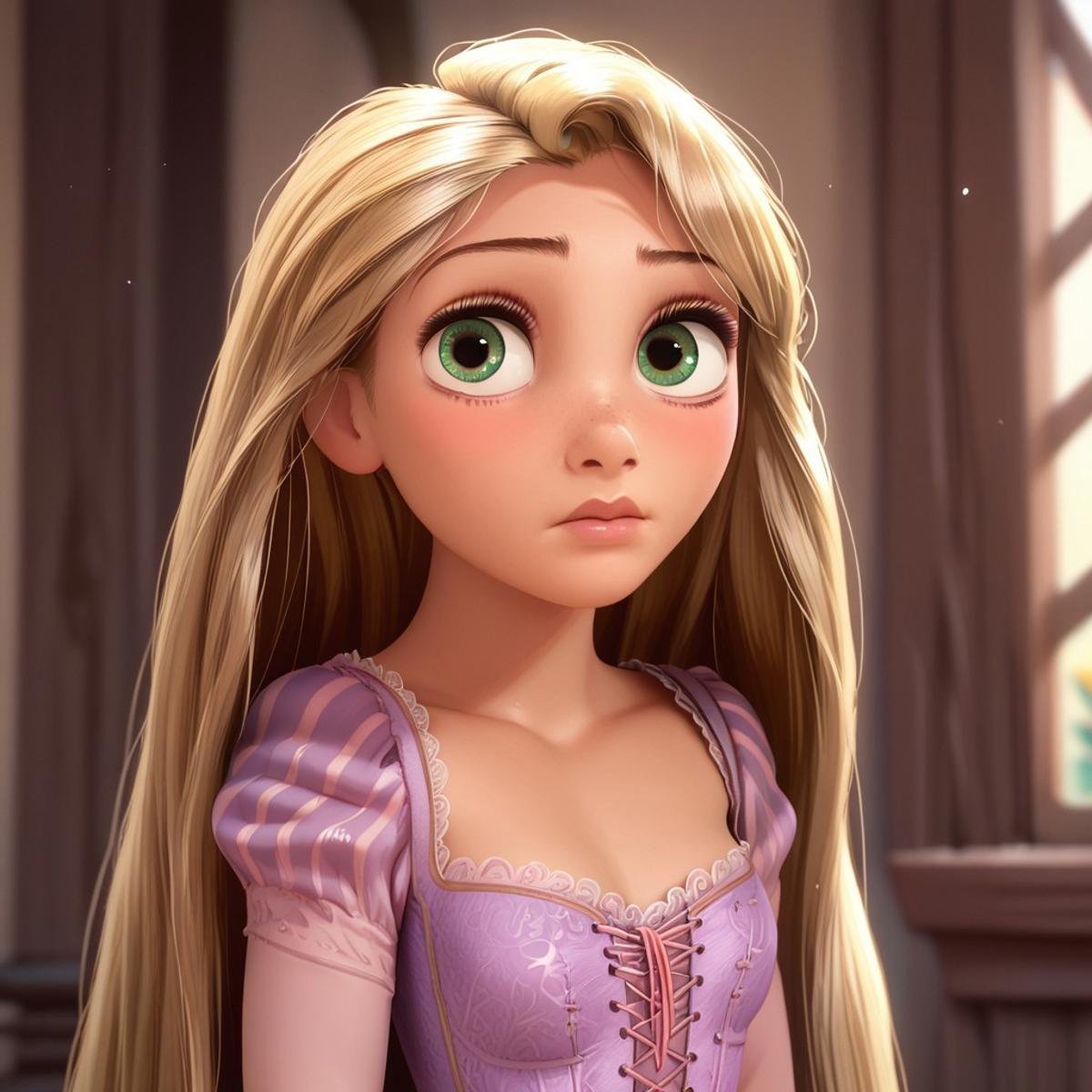 score_9, score_8, score_7, score_6, Rapunzel, 1girl, R_punzel, very long hair, portrait