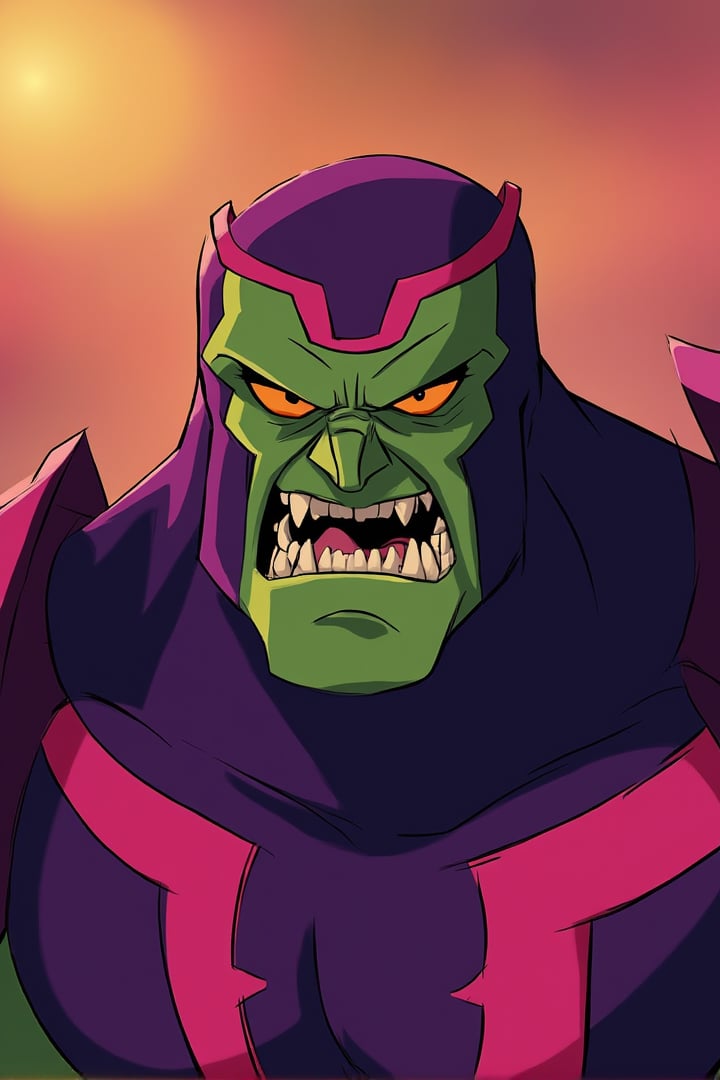 animation, stunning angry thanos, flat colors, joinTheEvolution