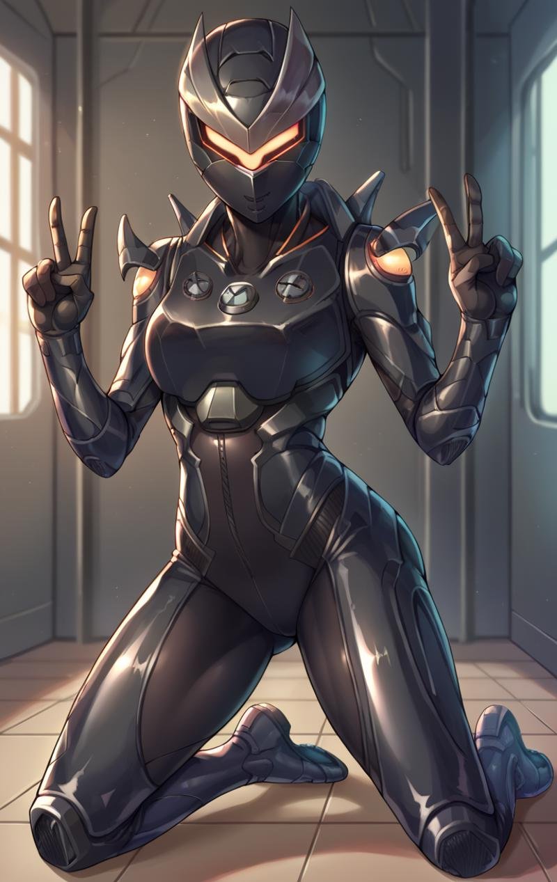 score_9,score_8_up,score_7_up BREAK <lora:oblivon:1>,oblivonSDXL,1girl,armor,bodysuit,helmet,science fiction,skin tight,black bodysuit,power armor,tokusatsu,cowboy shot,room,room background,kneeling, v,