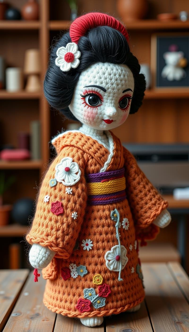 Made out of wool a geisha