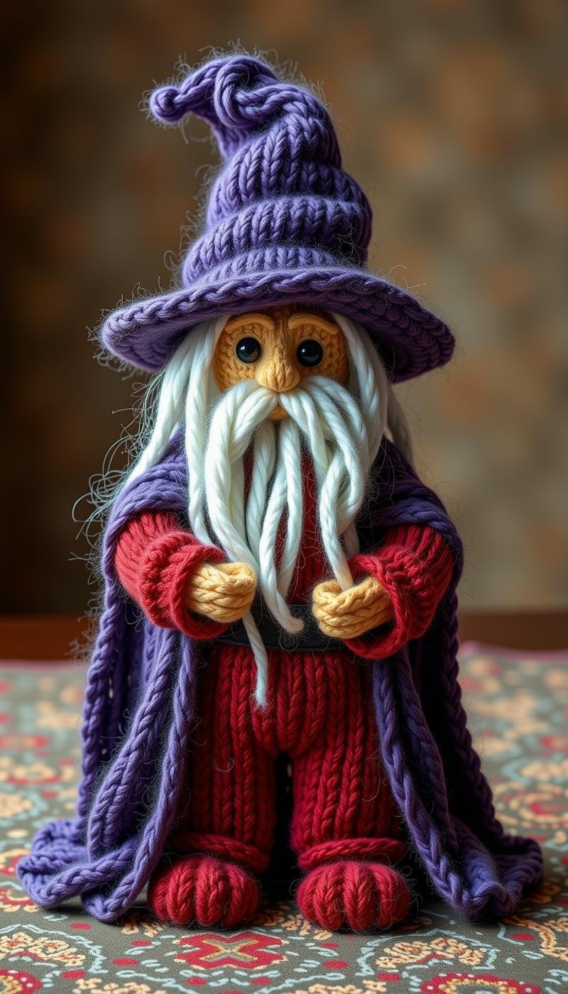 Made out of wool a wizard