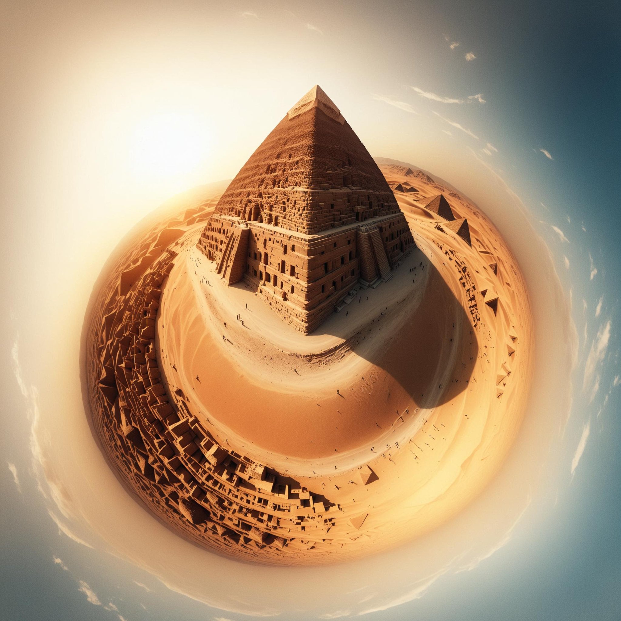 <lora:TinyPlanetSDXL:1> TinyPlanet pyramid