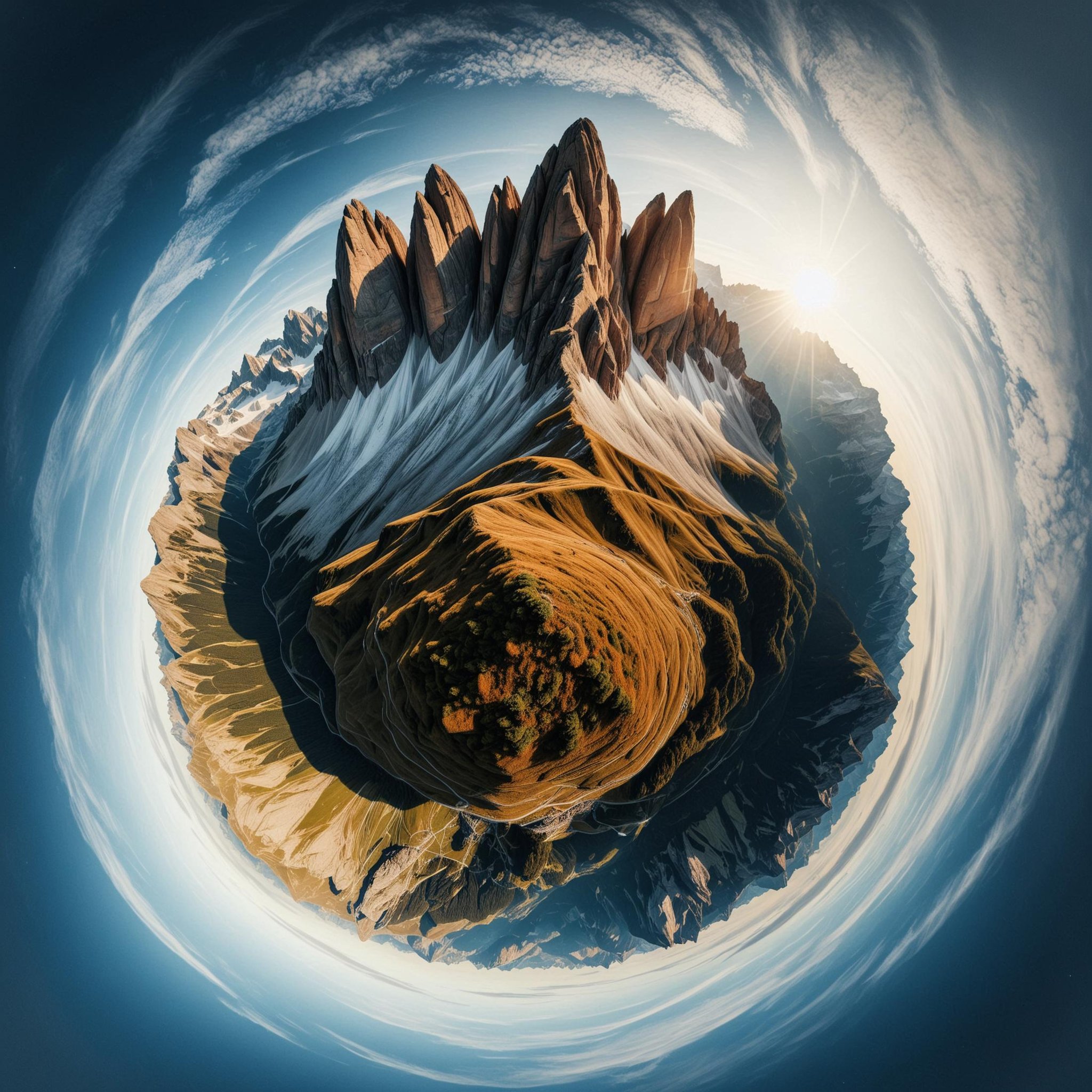 <lora:TinyPlanetSDXL:1> TinyPlanet mountain