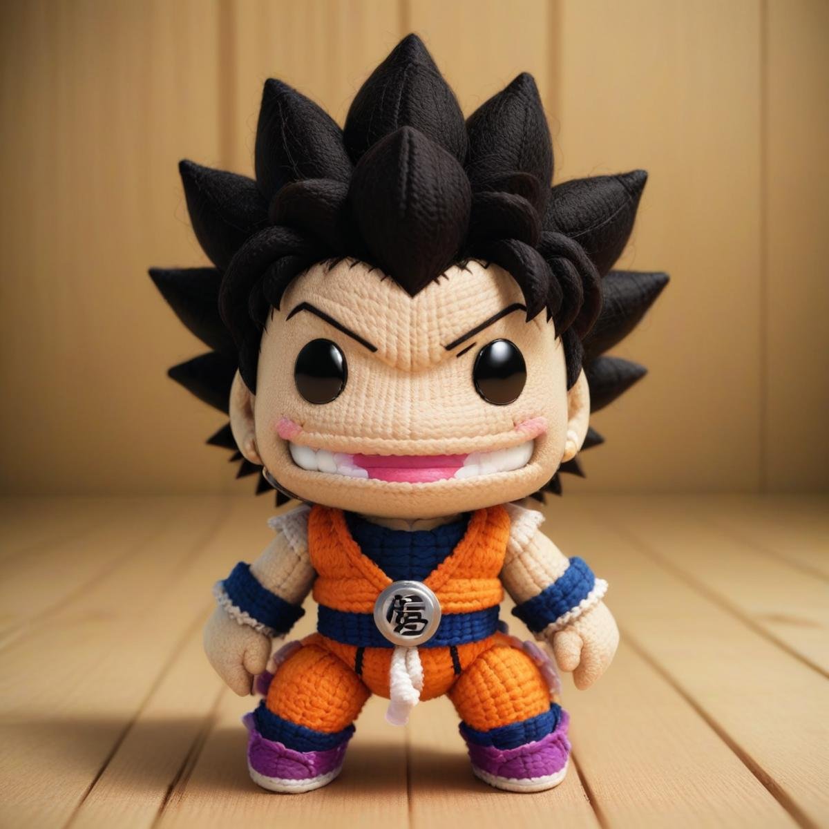 <lora:SackpeopleCharacterStyleSDXL:1>sackbaby Goku from Dragon Ball smile expression