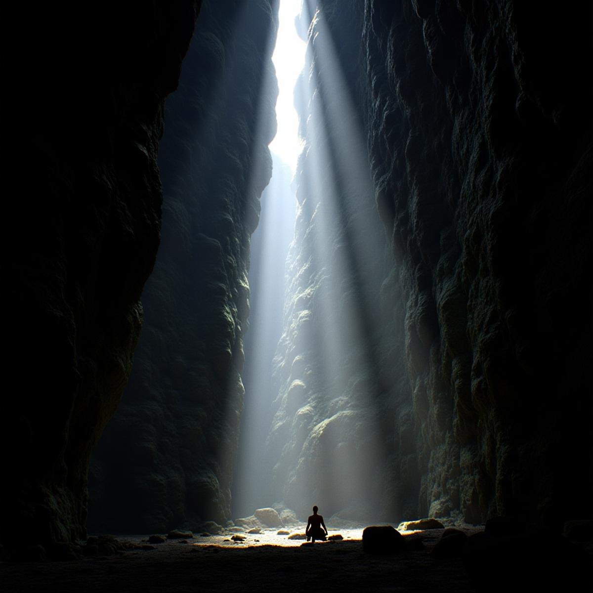 professional 3d model  <lora:Unreal Engine style v1:1>An Unreal Engine image of a narrow canyon with a light coming through it,solo,outdoors,tree,sunlight,scenery,cave , realistic, realism, photorealism, hyperrealism, hyperrealistic, realistic, sharp, detailed, cinematography style, film light style, movie still,  professional photography, artistic, perfection, contrast, cinematic, filmic, high quality photo,  8k quality, colorful, photography style, 3D computer graphics, Blender, 3ds Max, Maya, Cinema 4D, ZBrush, AutoCAD, LightWave 3D, Adobe Dimension, virtual reality, 3d, different people, different characters, different models, detailed eyes, detailed nose, detailed ears, detailed environment, detailed body, detailed face, detailed nipples, detailed breasts, detailed feet, detailed hands, perfect, perfection, epic, awesome, Interactive, Cybernetics, different lighting, light, Video games, Film and television, Unreal, real-time 3D,  Epic Games style, Unreal Engine style . octane render, highly detailed, volumetric, dramatic lighting