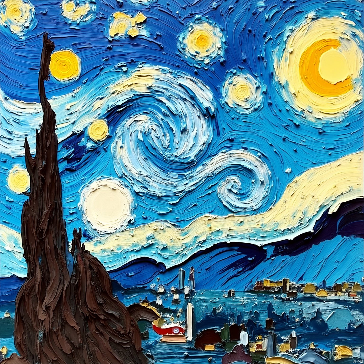 Your favorite movie poster reimagined in the style of a classic Van Gogh painting,Xsysh