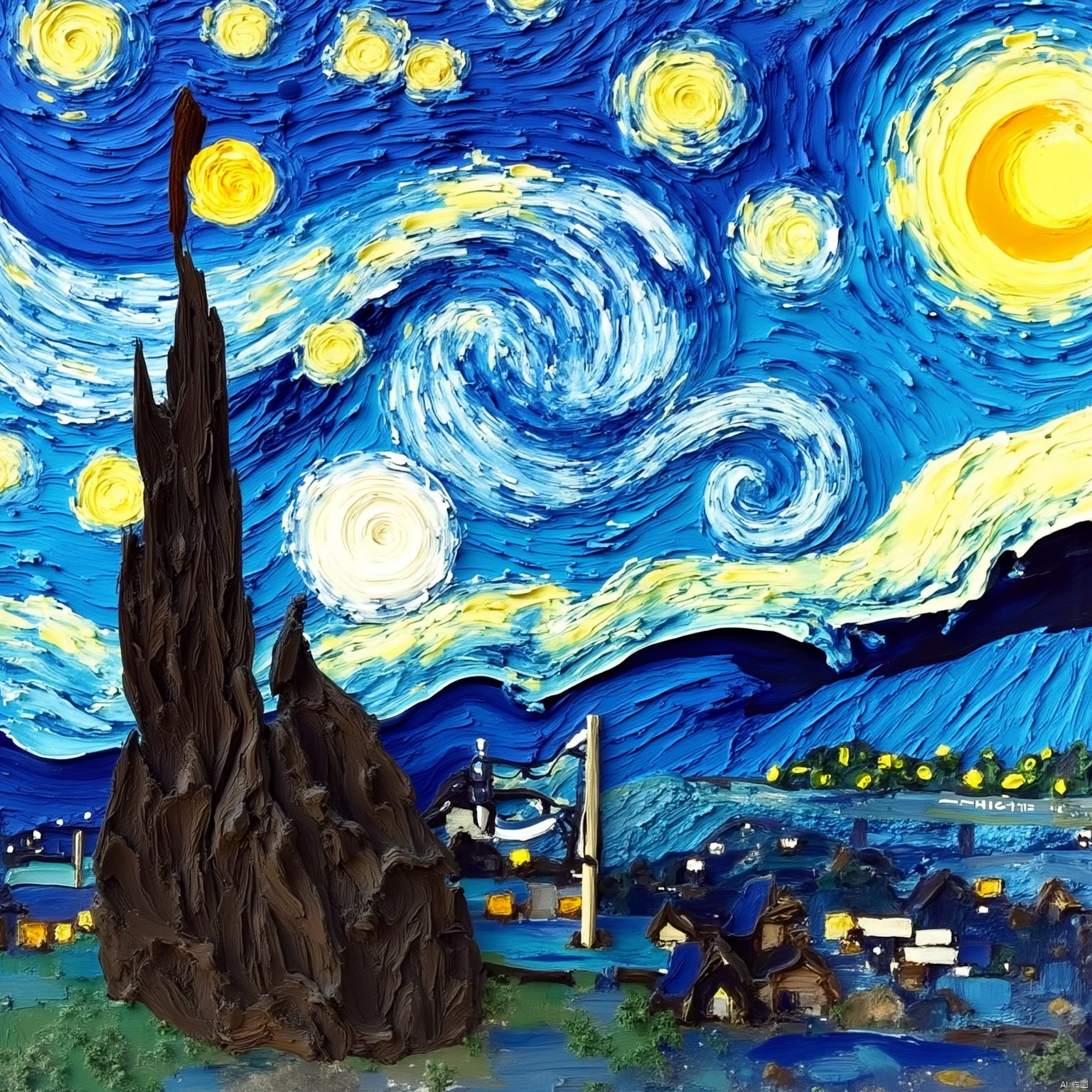 Your favorite movie poster reimagined in the style of a classic Van Gogh painting,Xsysh