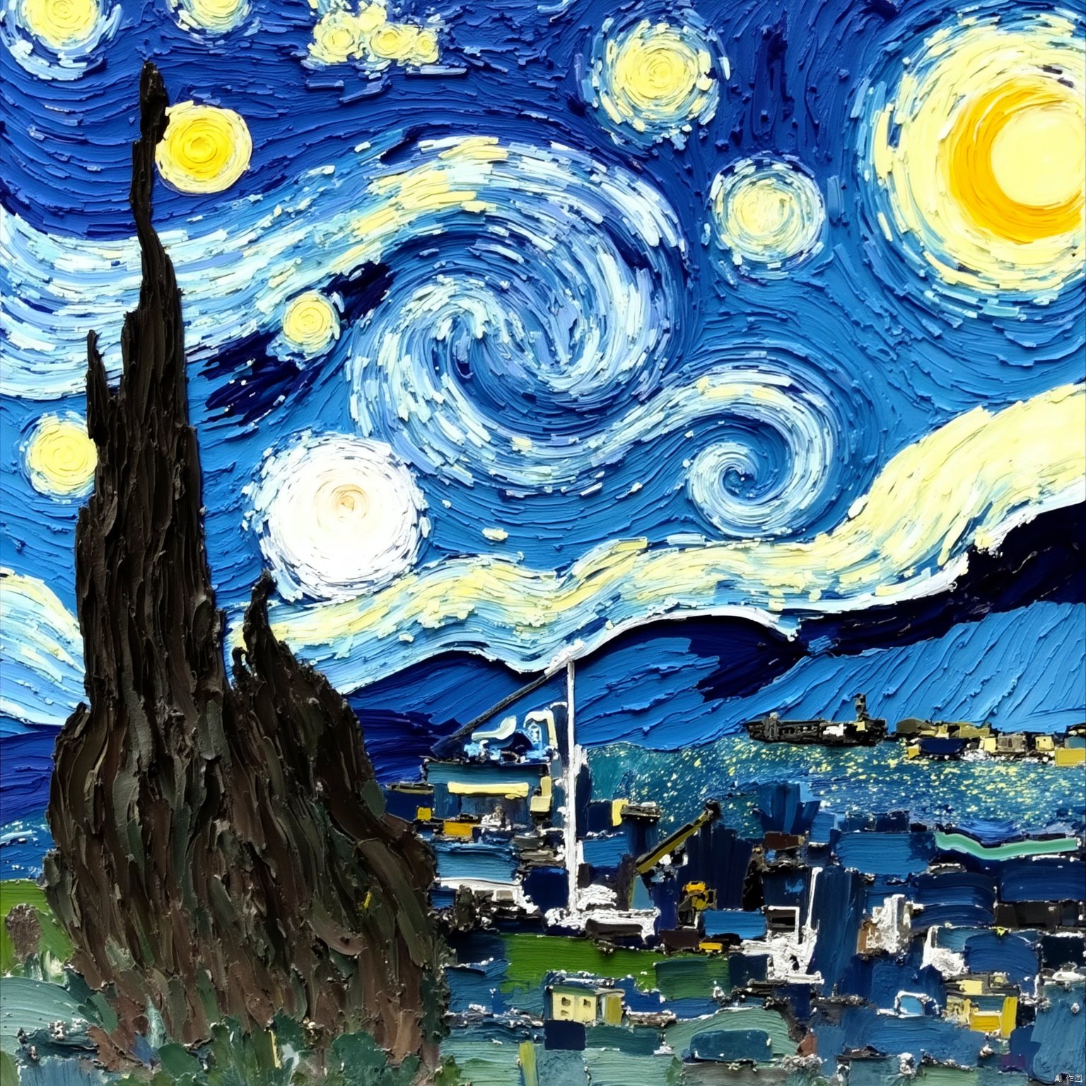 Your favorite movie poster reimagined in the style of a classic Van Gogh painting,Xsysh