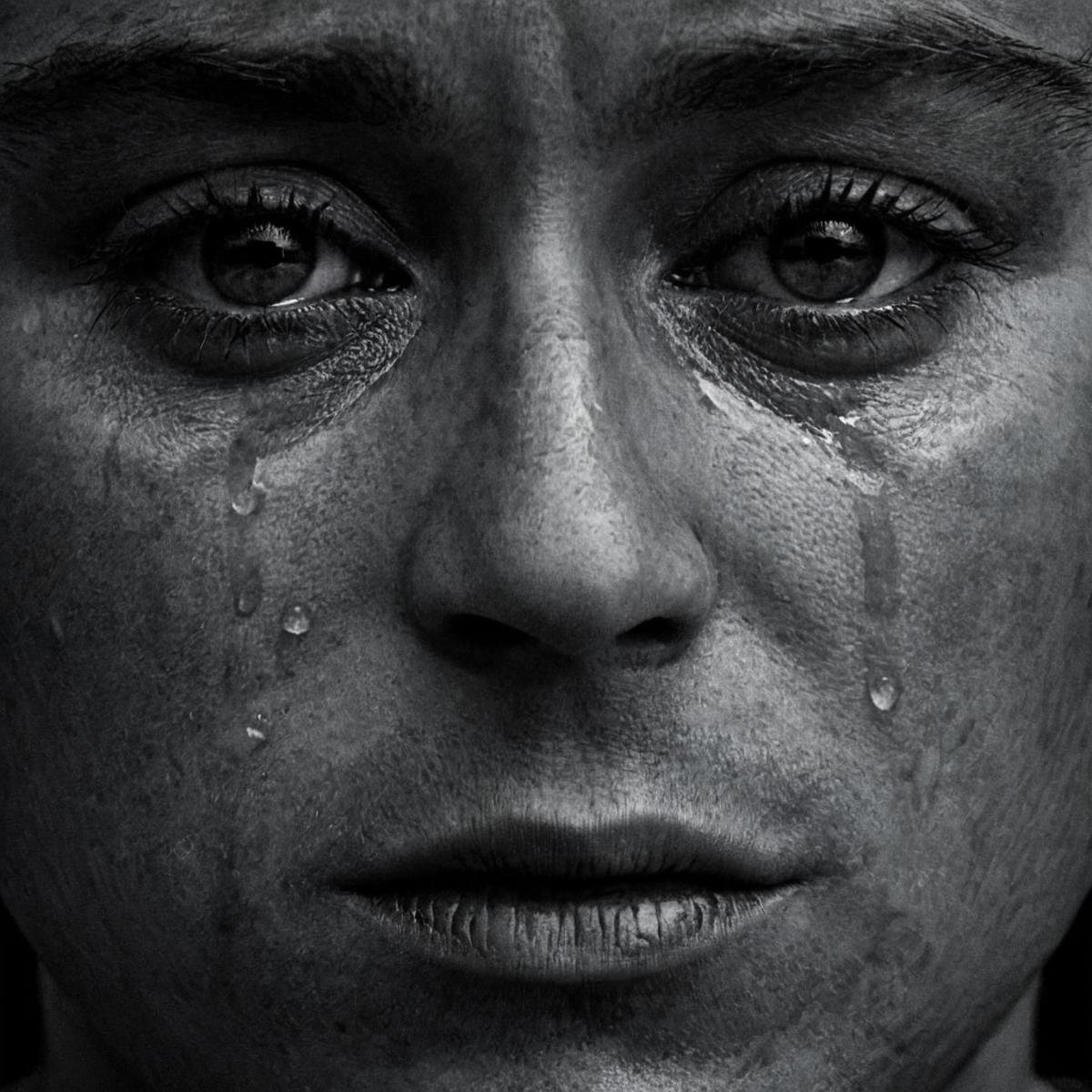 Hyperrealistic art of  <lora:crying style v4:1>a boy crying with tears on his face.,solo,1boy,monochrome,greyscale,male focus,black background,portrait,realistic , crying, sad, teary face, tears, crying style, Extremely high-resolution details, photographic, realism pushed to extreme, fine texture, incredibly lifelike