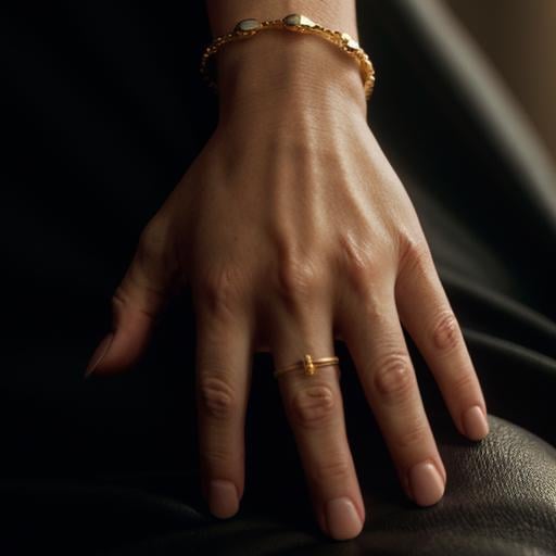 cinematic film still of  <lora:1.5_perfect hands:1>a person's detailed hand with a bracelet and a thumb up Perfect Hands, shallow depth of field, vignette, highly detailed, high budget, bokeh, cinemascope, moody, epic, gorgeous, film grain, grainy