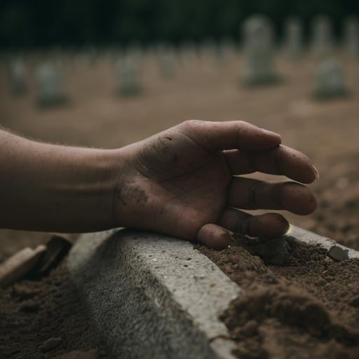 cinematic film still of cinematic film still of  <lora:Hand v3 SD1.5:0.2> <lora:detailed style SD1.5:0.8>A detailed and A perfect photo of a close up of a zombie hand reaching out from grave yard with dirt on it, shallow depth of field, vignette, highly detailed, high budget, bokeh, cinemascope, moody, epic, gorgeous, film grain, grainy