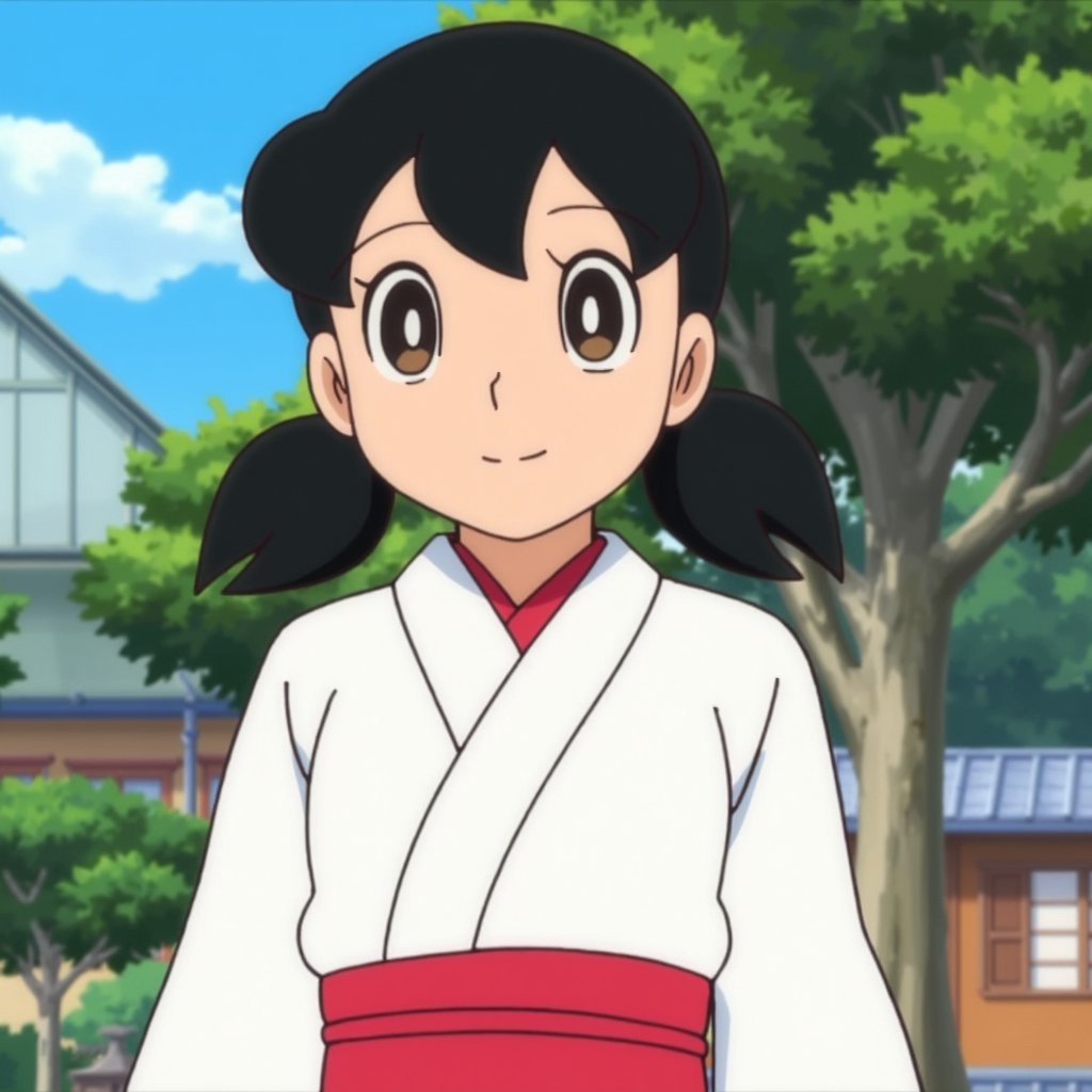 minamoto shizuka,1girl, solo, japanese clothes, black hair,miko, black eyes, smile, twintails, outdoors, hakama, looking at viewer, skirt, short hair, day, short twintails, hakama skirt, tree, red hakama, long sleeves,

masterpiece, perfect face, best quality, beautiful eyes, shiny eyes, anime coloring, anime screencap, absurdres, award winning,masterpiece, perfect face, best quality, beautiful girl, cute girl, beautiful eyes, shiny eyes, anime coloring, anime screencap, absurdres,