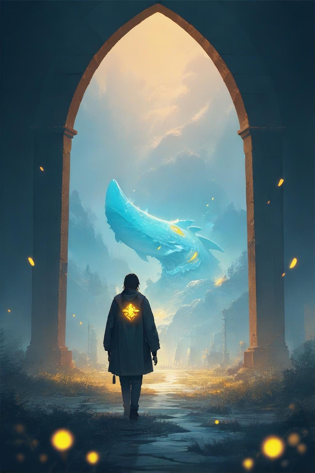 score_9, score_8_up, score_7_up, big yellow glowing whales, aesthetic, fantasy art, digital art, no human, illustration, background <lora:neonils_v2:0.8>