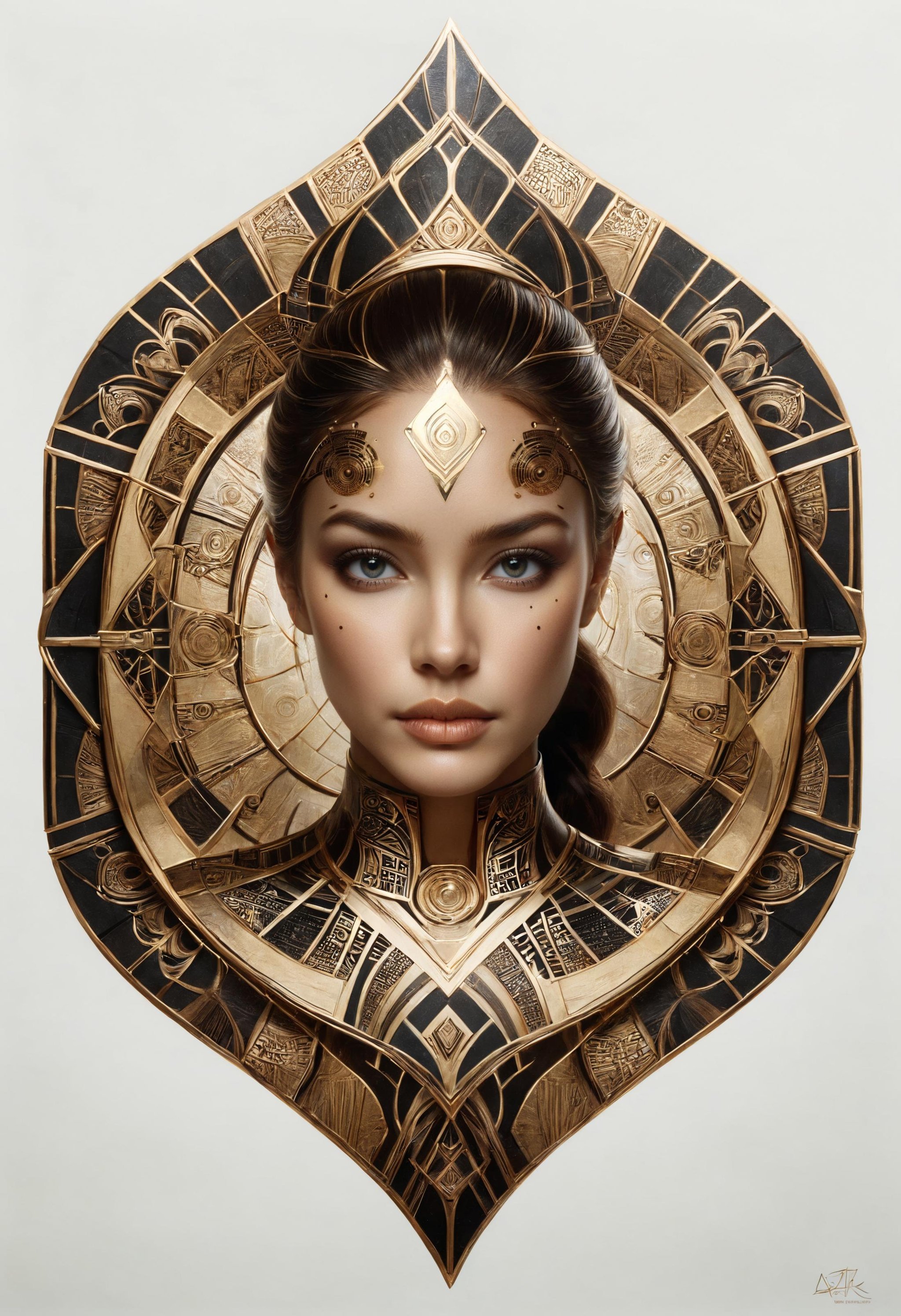 [ floating overlapping polygons : a woman portrait inspired by tridents, mirrored imagery, water bender, fast shutter speed : 4] <lora:dvr-frft:0.8> dvr-frft